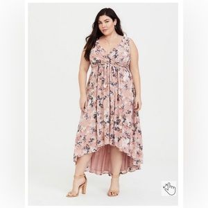 Torrid Maxi Chiffon High Low Dress Size 22